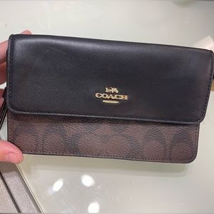 Coach Foldover wristlet clutch